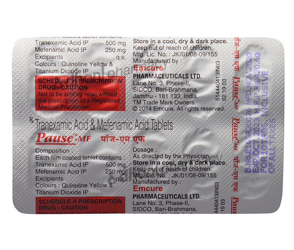 Pause Mf Tablet 10 10 Tablet In A Strip Benefits Dosage